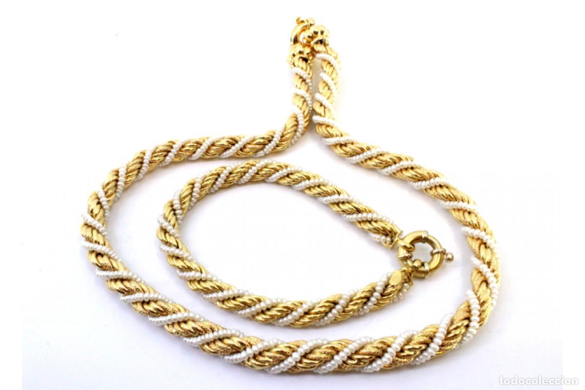 Joyeria: Pulsera y collar en oro de 19,2K con perlas. - Foto 11