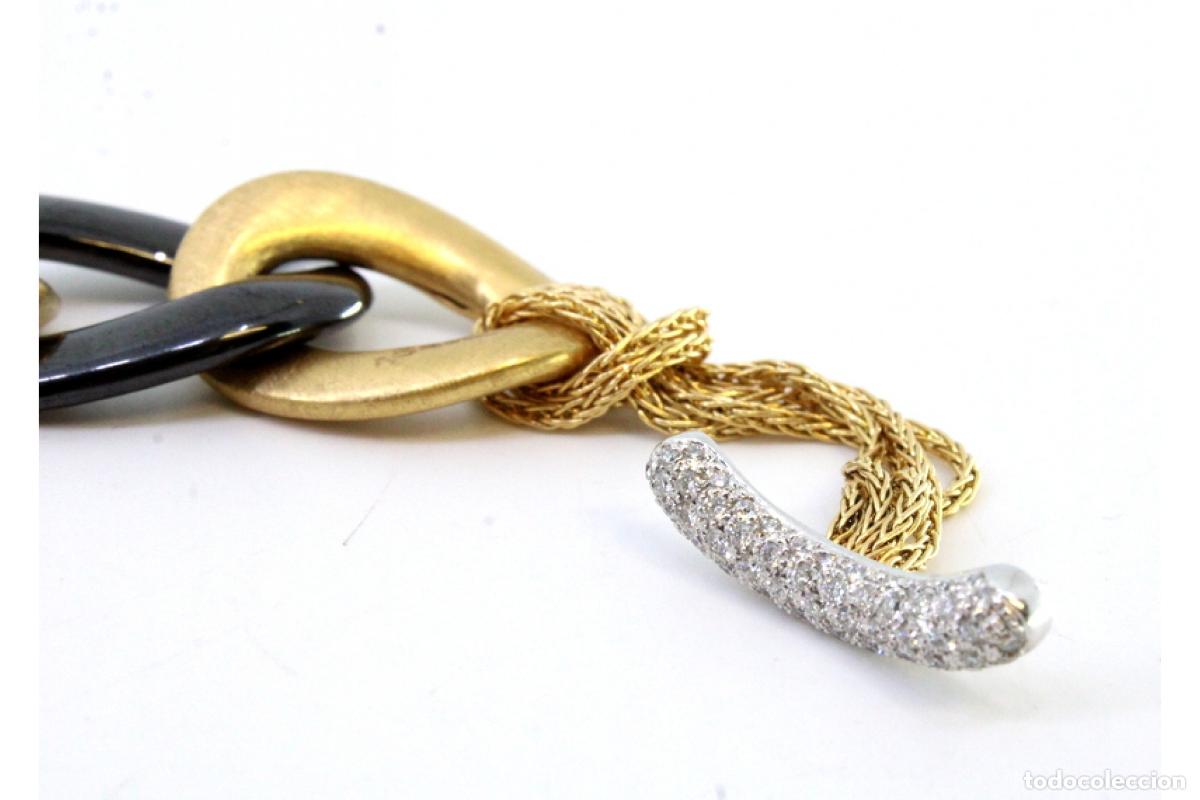Joyeria: Conjunto de pulsera, anillo y pendientes en oro de 19,2K. - Foto 2