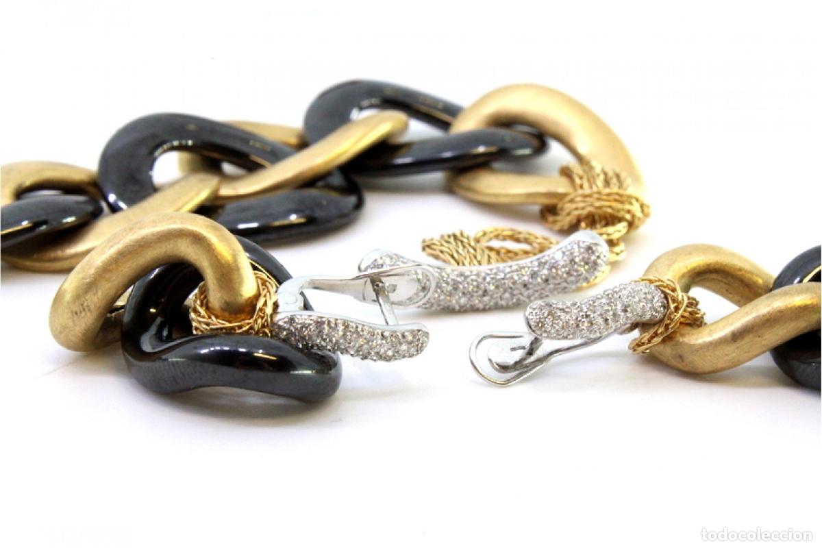 Joyeria: Conjunto de pulsera, anillo y pendientes en oro de 19,2K. - Foto 9