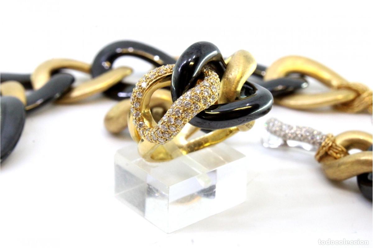 Joyeria: Conjunto de pulsera, anillo y pendientes en oro de 19,2K. - Foto 10