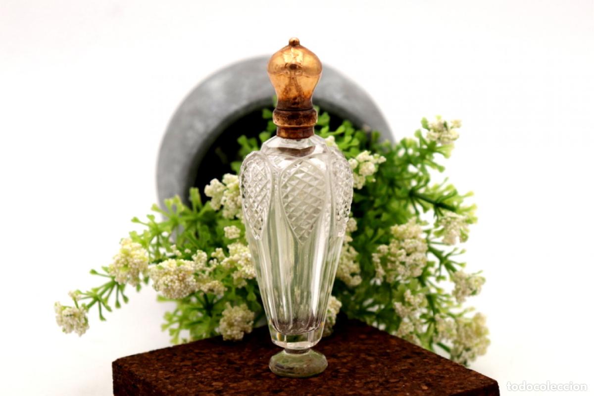 Joyeria: Frasco de perfume, fabricado en cristal y oro de 15K. - Foto 2