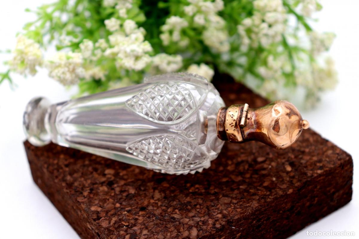 Joyeria: Frasco de perfume, fabricado en cristal y oro de 15K. - Foto 4