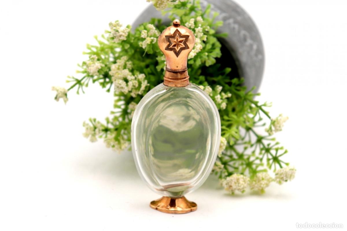 Joyeria: Frasco de perfume, fabricado en cristal y oro de 15K. - Foto 2