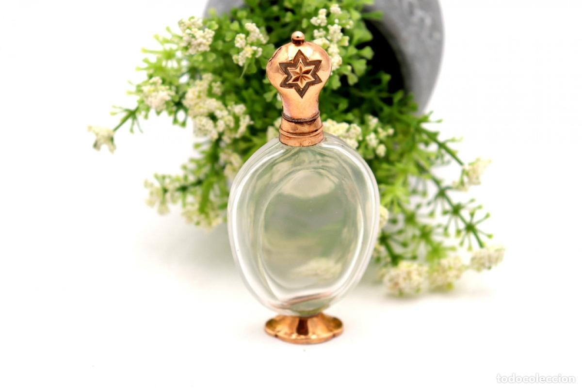 Joyeria: Frasco de perfume, fabricado en cristal y oro de 15K. - Foto 3
