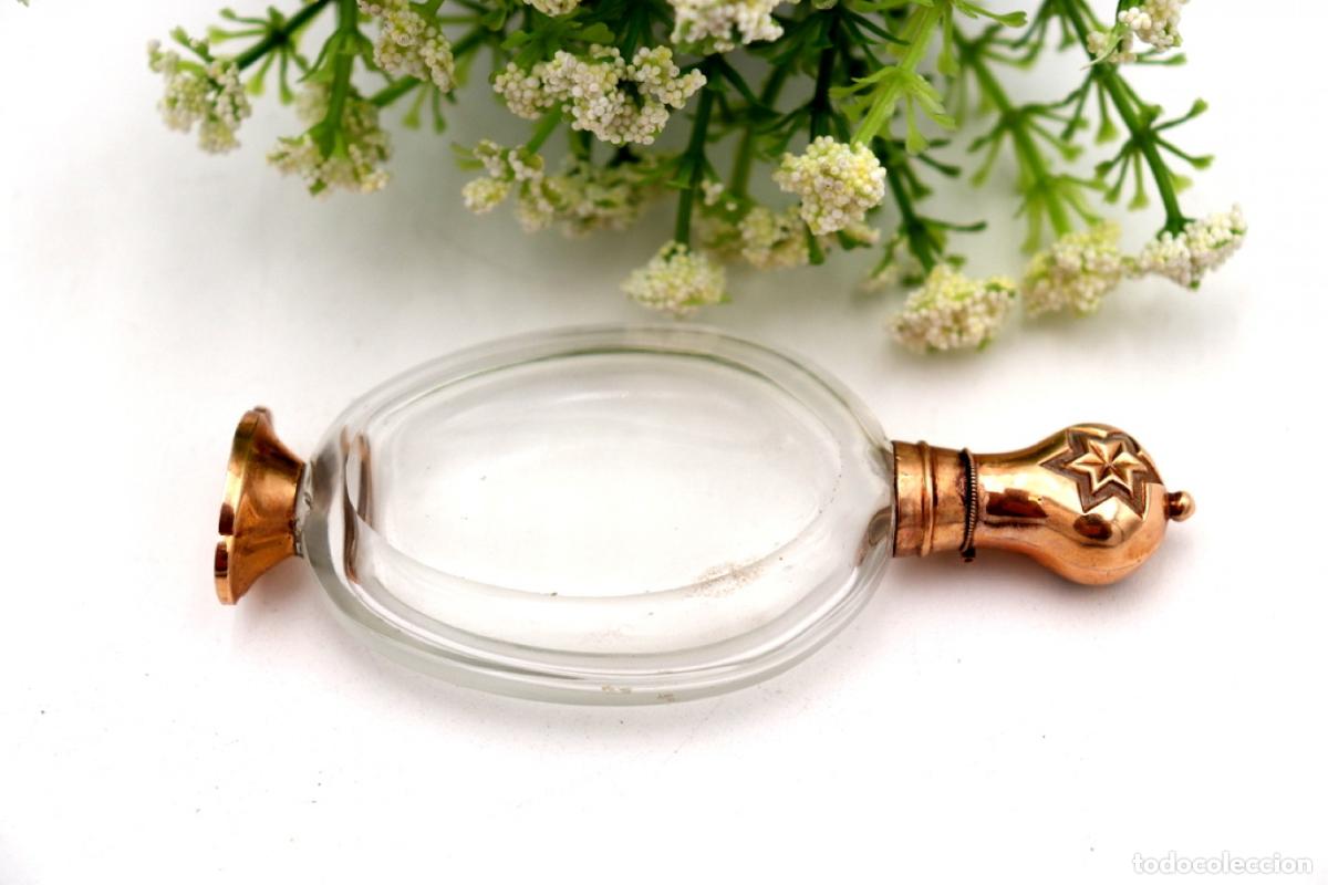 Joyeria: Frasco de perfume, fabricado en cristal y oro de 15K. - Foto 4
