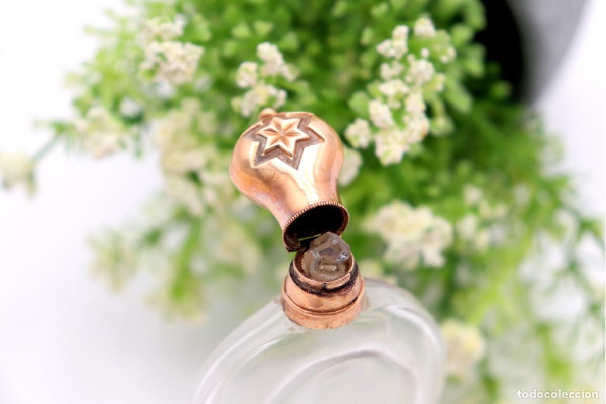 Joyeria: Frasco de perfume, fabricado en cristal y oro de 15K. - Foto 5