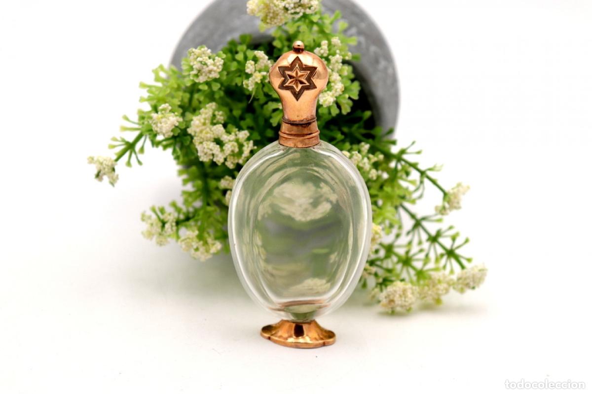 Joyeria: Frasco de perfume, fabricado en cristal y oro de 15K. - Foto 1