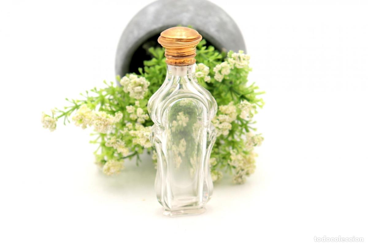 Joyeria: Frasco de perfume, fabricado en cristal y oro de 15K. - Foto 1