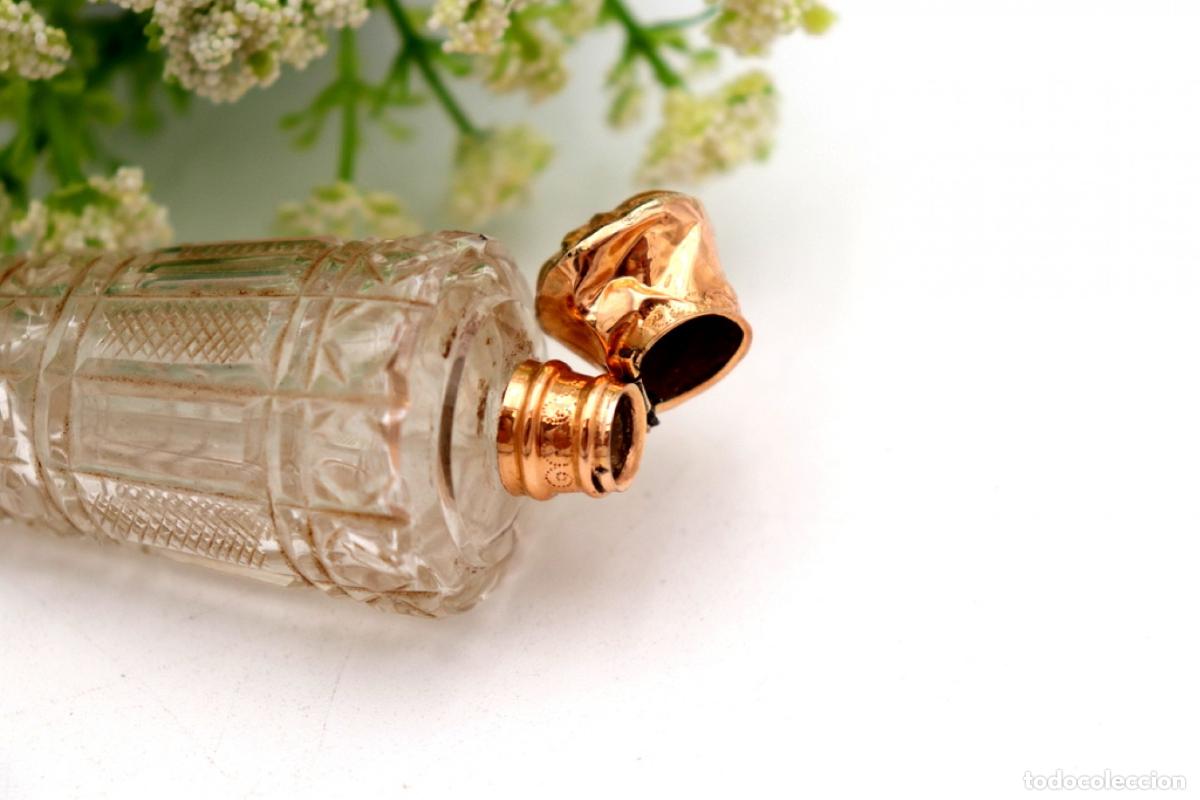 Joyeria: Frasco de perfume, fabricado en cristal y oro de 15K. - Foto 5