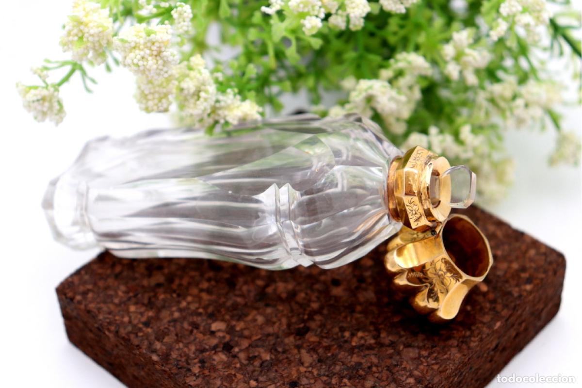 Joyeria: Frasco de perfume, fabricado en cristal y oro de 15K. - Foto 3