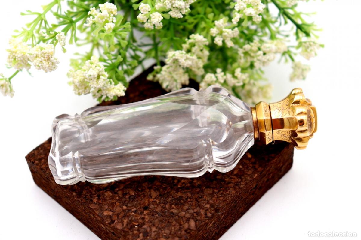 Joyeria: Frasco de perfume, fabricado en cristal y oro de 15K. - Foto 6