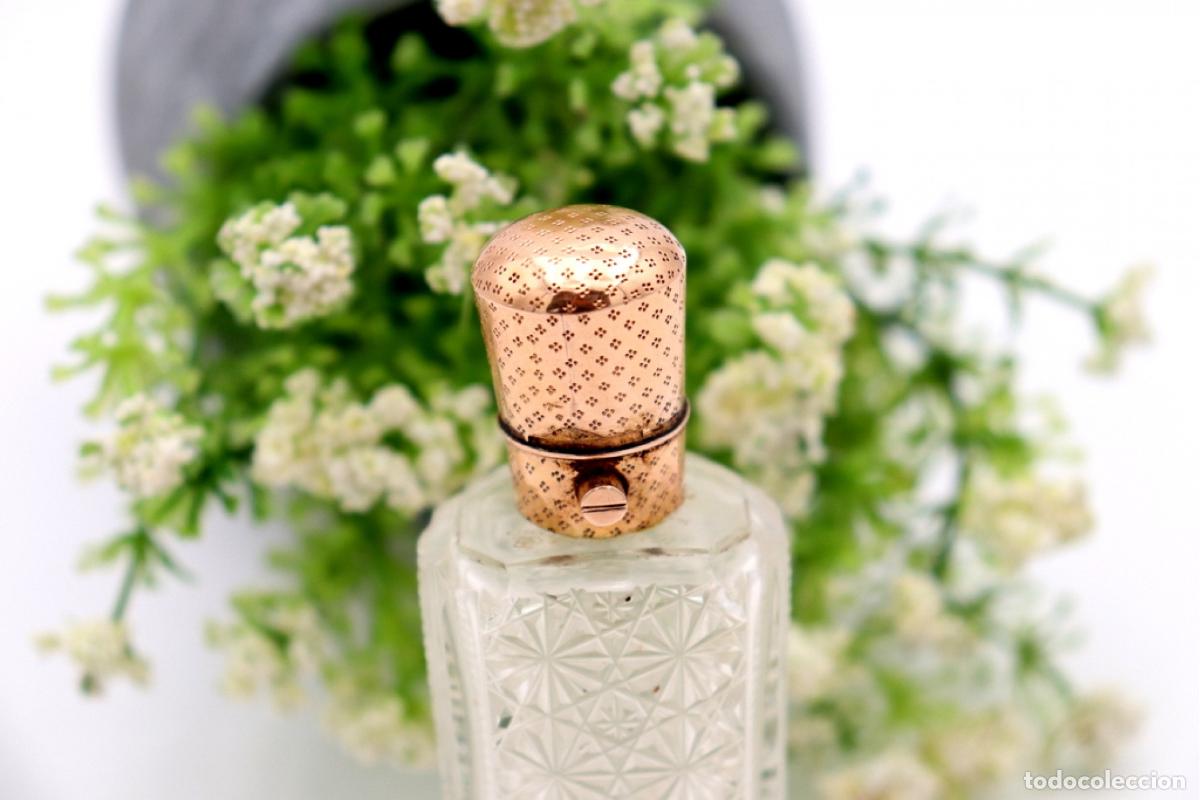 Joyeria: Frasco de perfume, fabricado en cristal y oro de 15K. - Foto 5