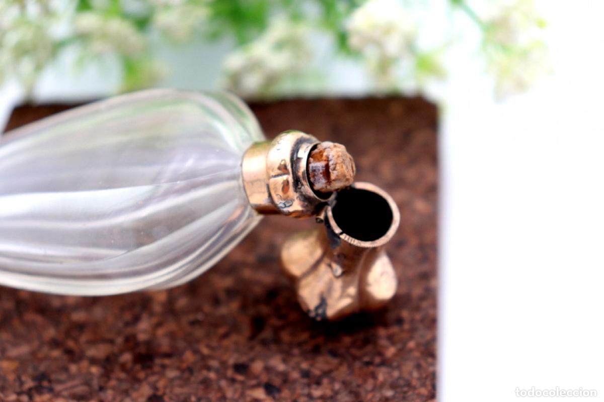 Joyeria: Frasco de perfume, fabricado en cristal y oro de 15K. - Foto 2