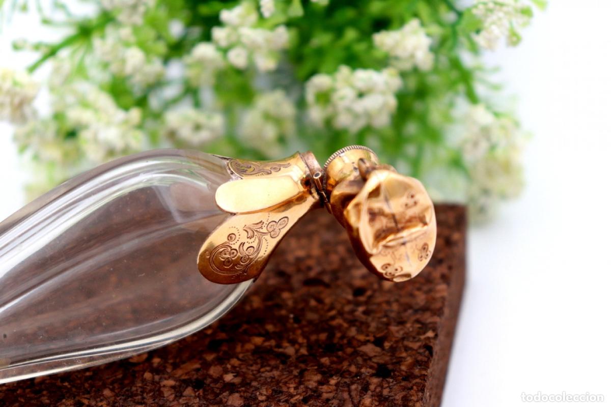 Joyeria: Frasco de perfume, fabricado en cristal y oro de 15K. - Foto 4