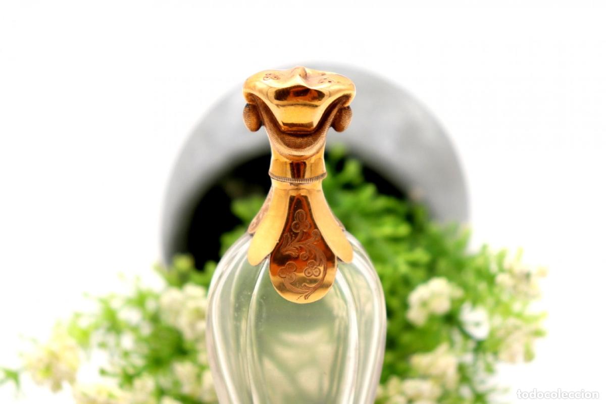 Joyeria: Frasco de perfume, fabricado en cristal y oro de 15K. - Foto 6