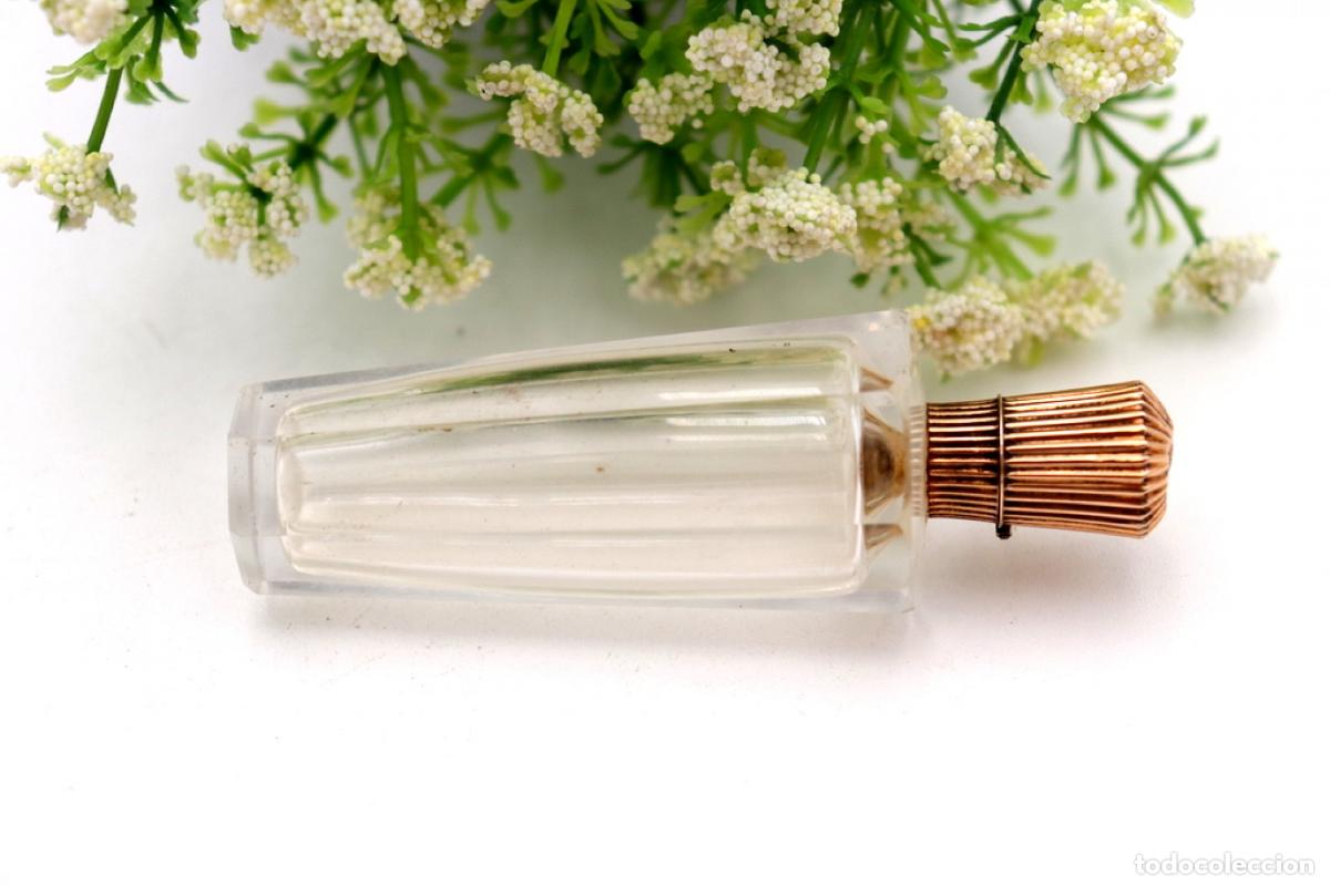 Joyeria: Frasco de perfume, fabricado en cristal y oro de 15K. - Foto 2