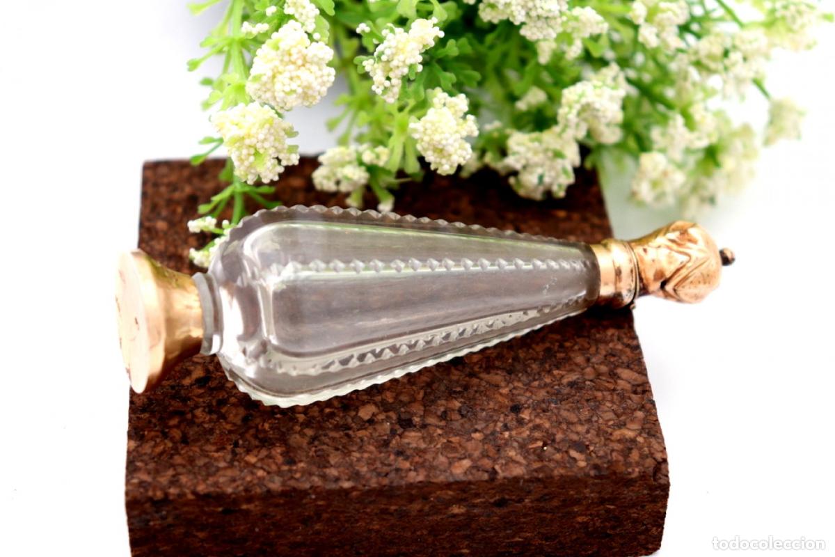 Joyeria: Frasco de perfume, fabricado en cristal y oro de 15K. - Foto 3