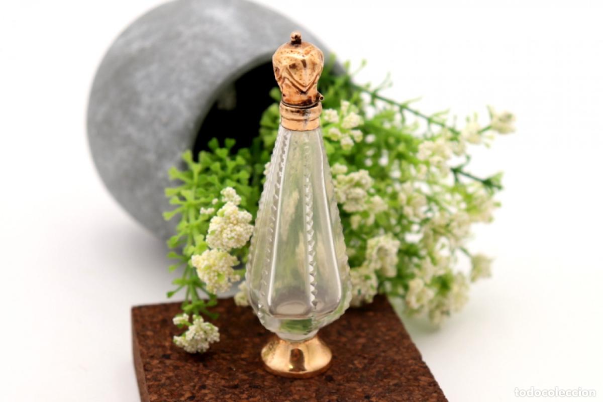 Joyeria: Frasco de perfume, fabricado en cristal y oro de 15K. - Foto 5