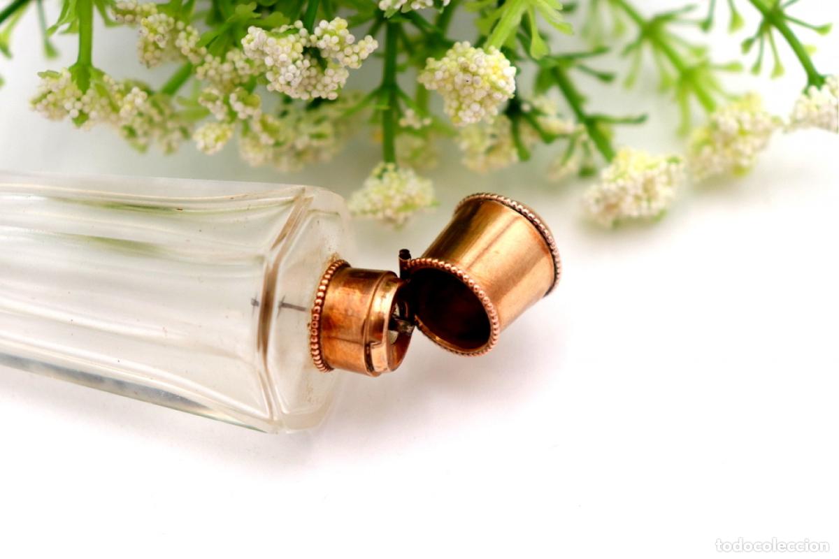 Joyeria: Frasco de perfume, fabricado en cristal y oro de 15K. - Foto 2