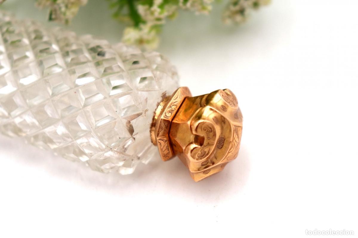 Joyeria: Frasco de perfume, fabricado en cristal y oro de 15K. - Foto 5