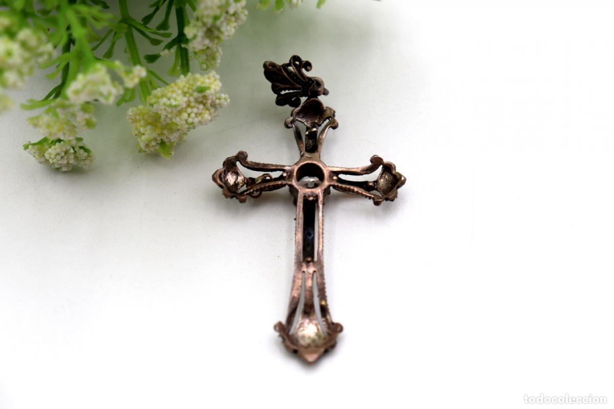 Joyeria: Colgante de cruz de oro y plata - Foto 4