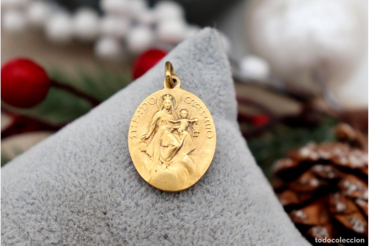 Gioielleria: Colgante de Oro 19,2K - Nuestra Se&ntilde;ora del Carmen y Sagrado Coraz&oacute;n de Jes&uacute;s