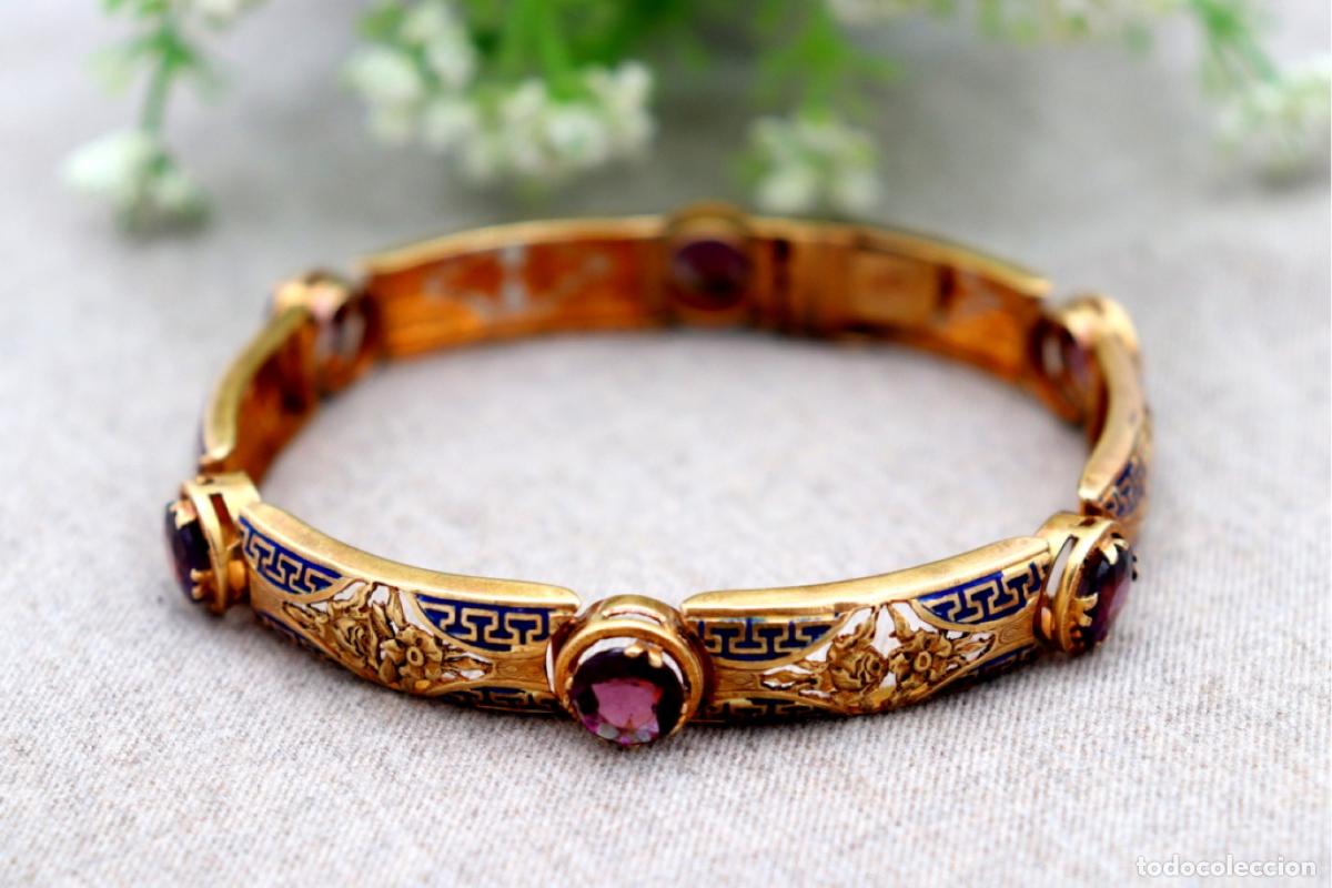 Gioielleria: Pulsera de oro de 18 quilates con amatistas