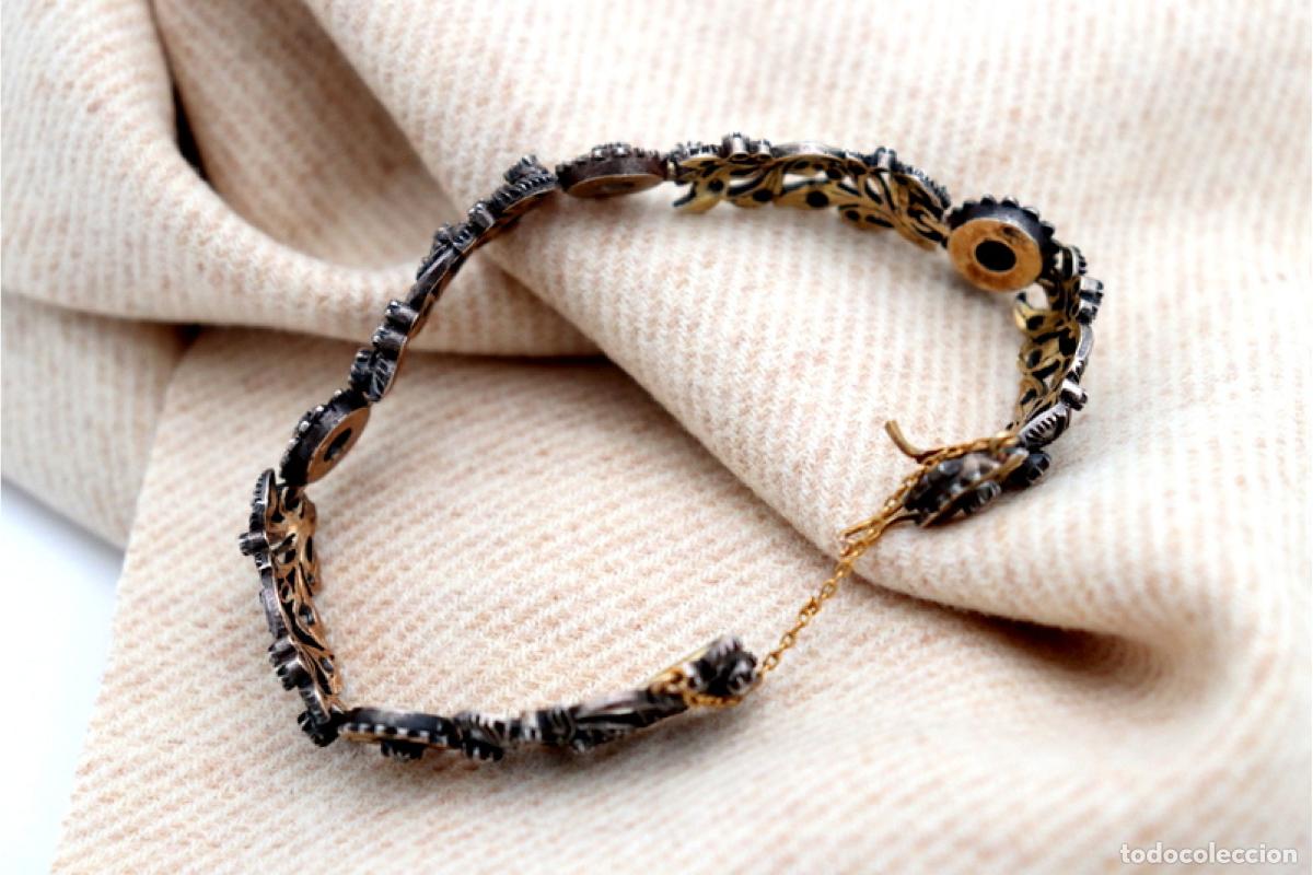 Joyeria: Pulsera de oro y plata de 14K con diamantes. - Foto 5