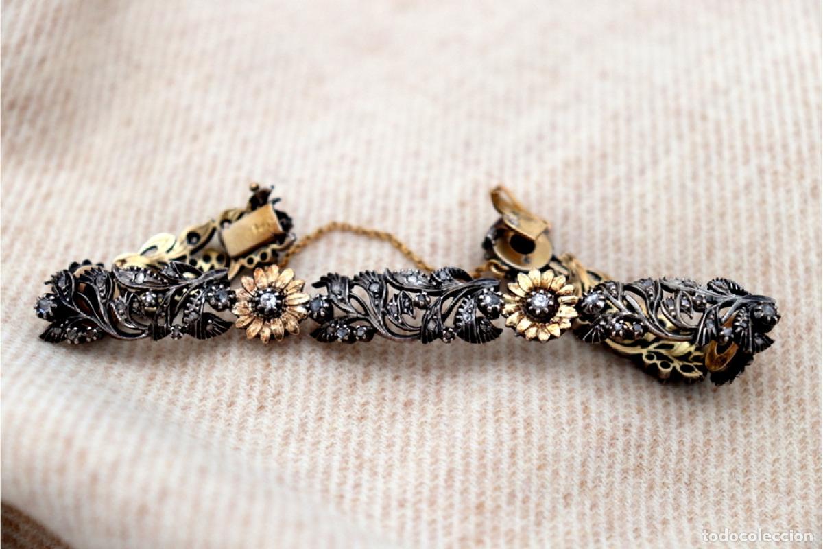 Joyeria: Pulsera de oro y plata de 14K con diamantes. - Foto 7