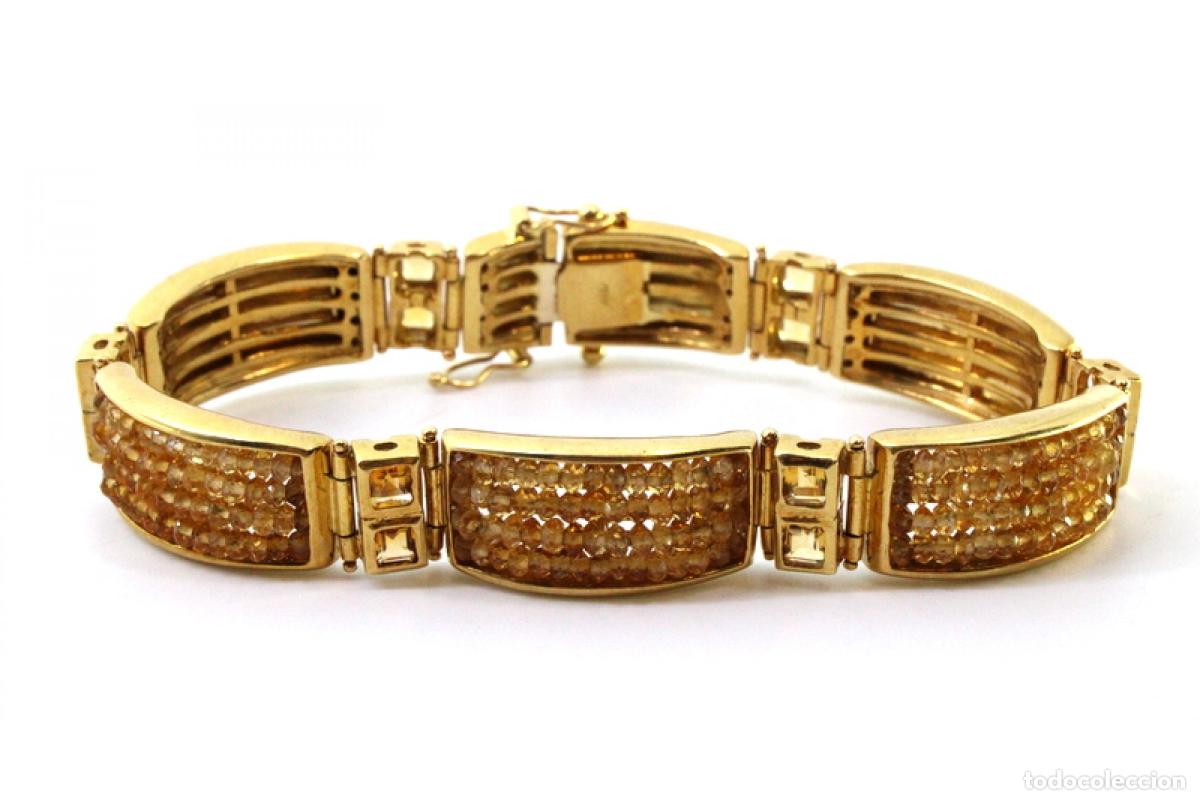 Joyeria: Pulsera de Oro 19.2K con topacio y cuarzo - Foto 2