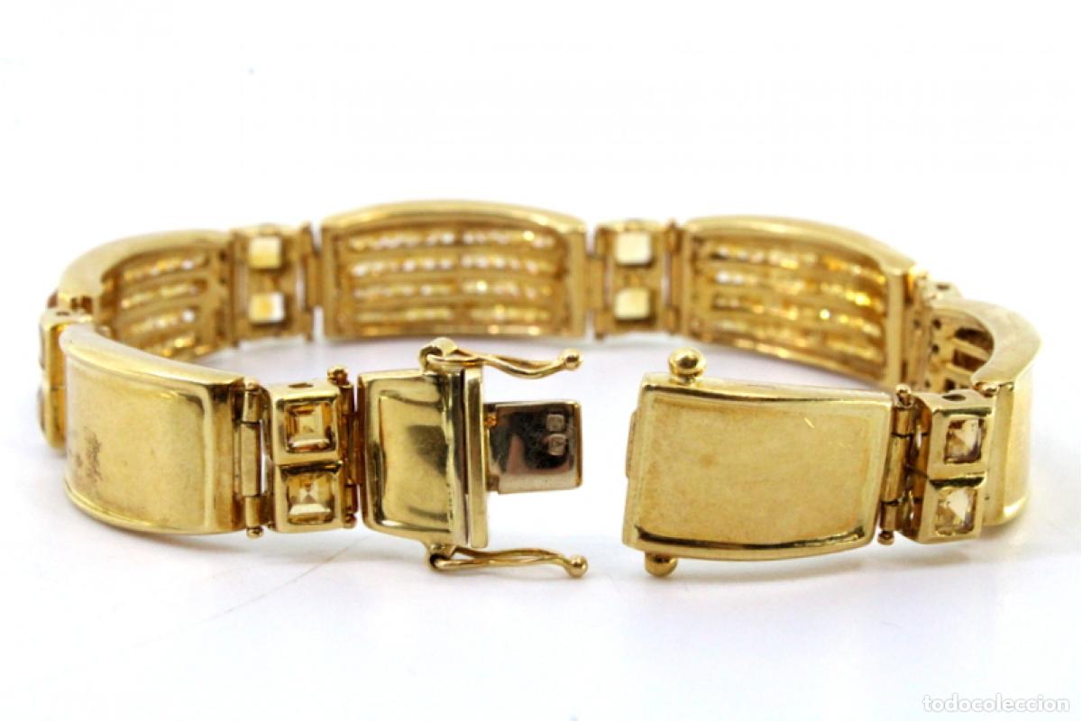 Joyeria: Pulsera de Oro 19.2K con topacio y cuarzo - Foto 5