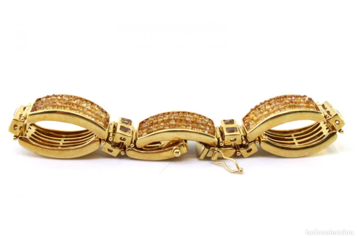 Joyeria: Pulsera de Oro 19.2K con topacio y cuarzo - Foto 6