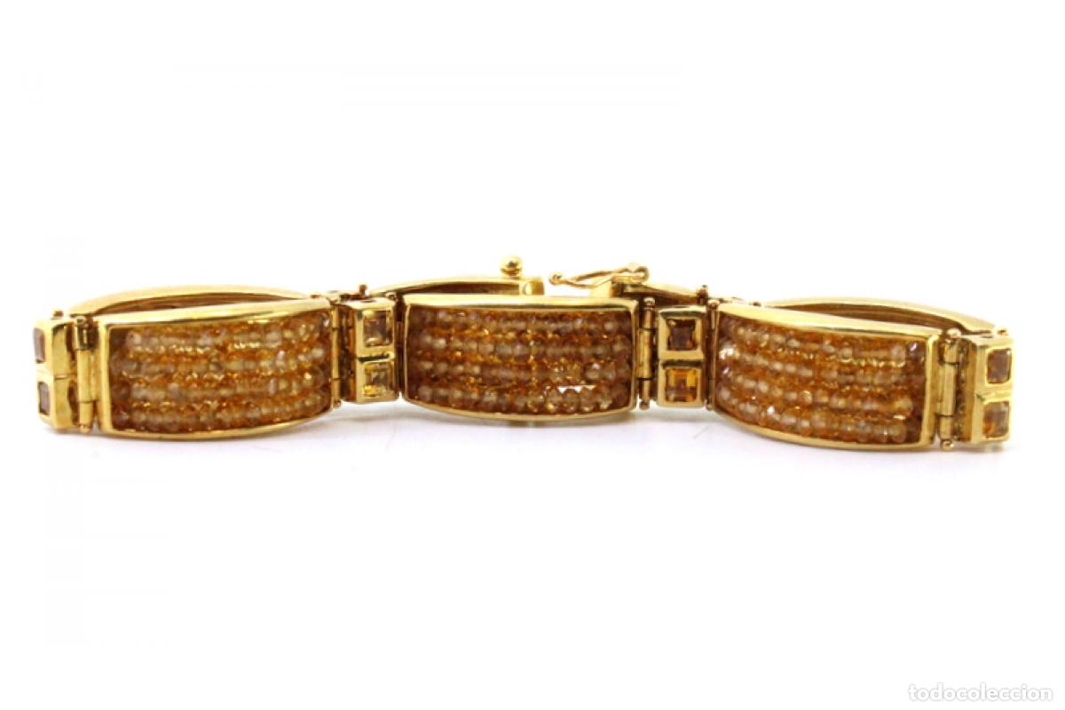 Joyeria: Pulsera de Oro 19.2K con topacio y cuarzo - Foto 8