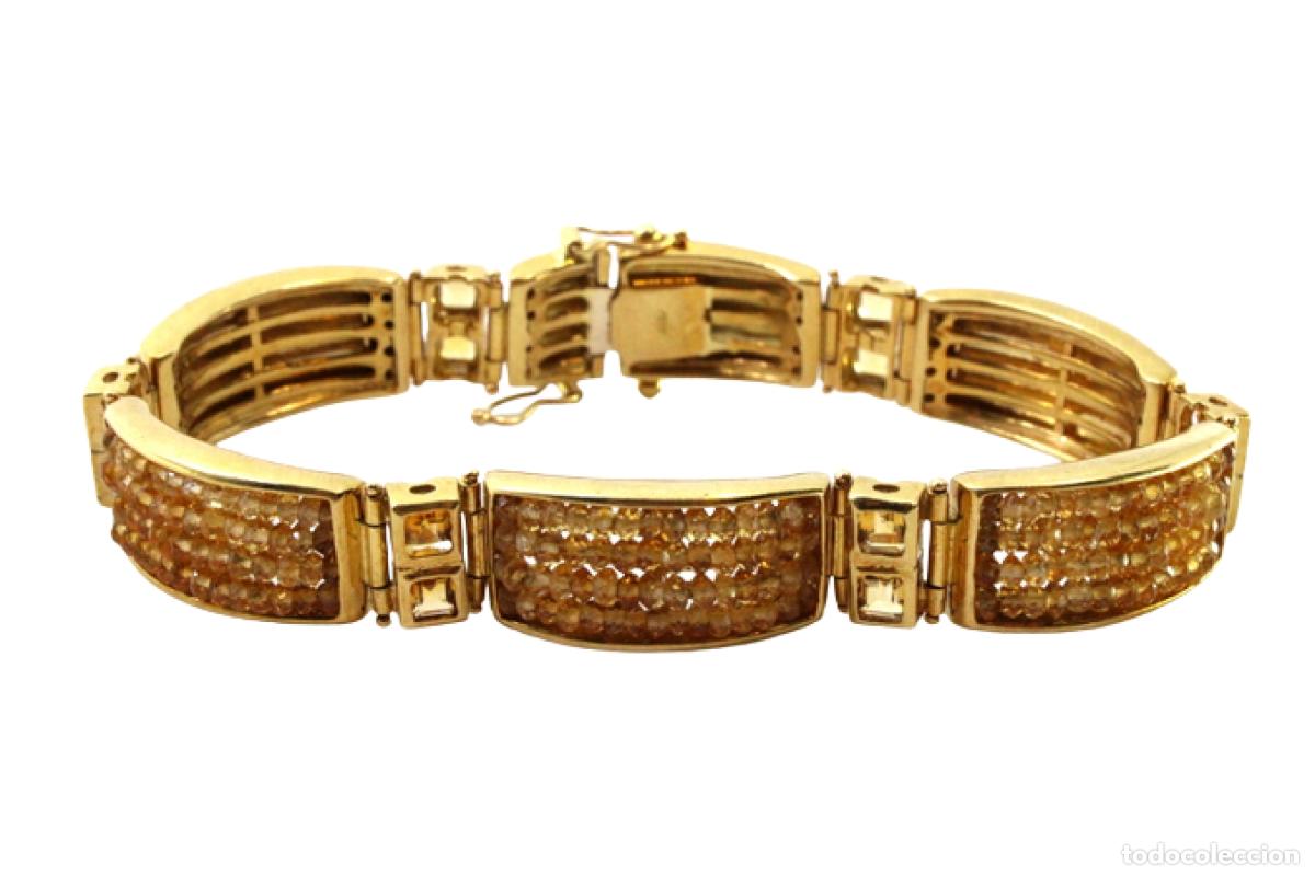 Joyeria: Pulsera de Oro 19.2K con topacio y cuarzo - Foto 1