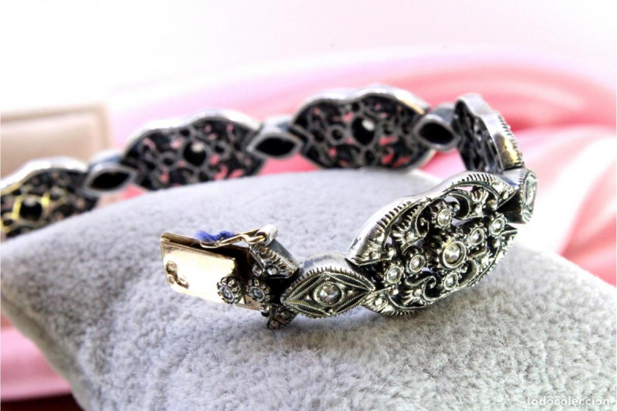 Joyeria: Pulsera en oro de 19,2K y plata con diamantes. - Foto 3