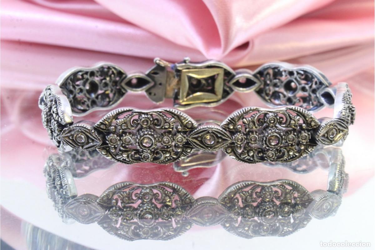 Joyeria: Pulsera en oro de 19,2K y plata con diamantes. - Foto 4