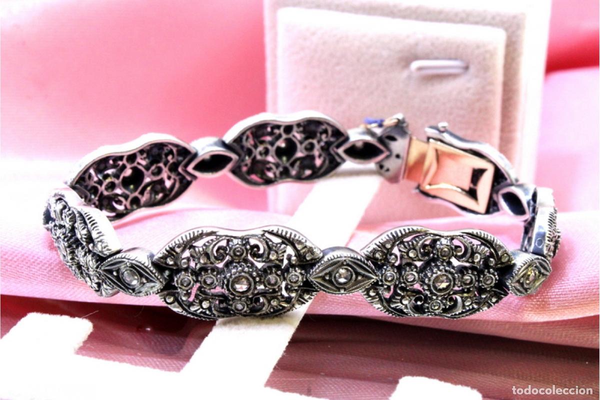 Joyeria: Pulsera en oro de 19,2K y plata con diamantes. - Foto 11