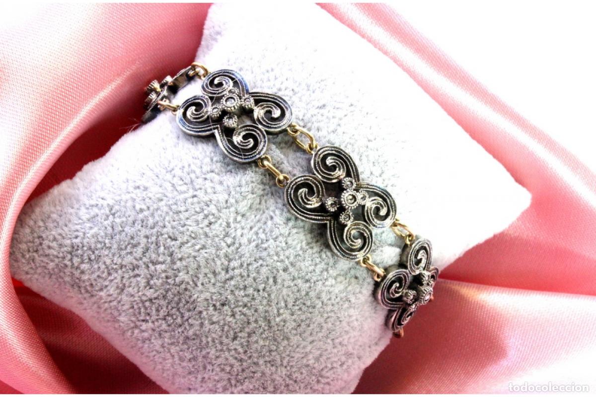Joyeria: Pulsera en oro de 19,2K y plata con diamantes. - Foto 7