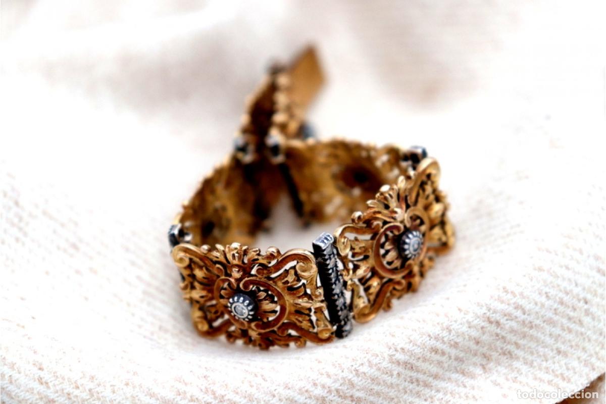Joyeria: Pulsera en oro de 19,2K y plata con diamantes. - Foto 4