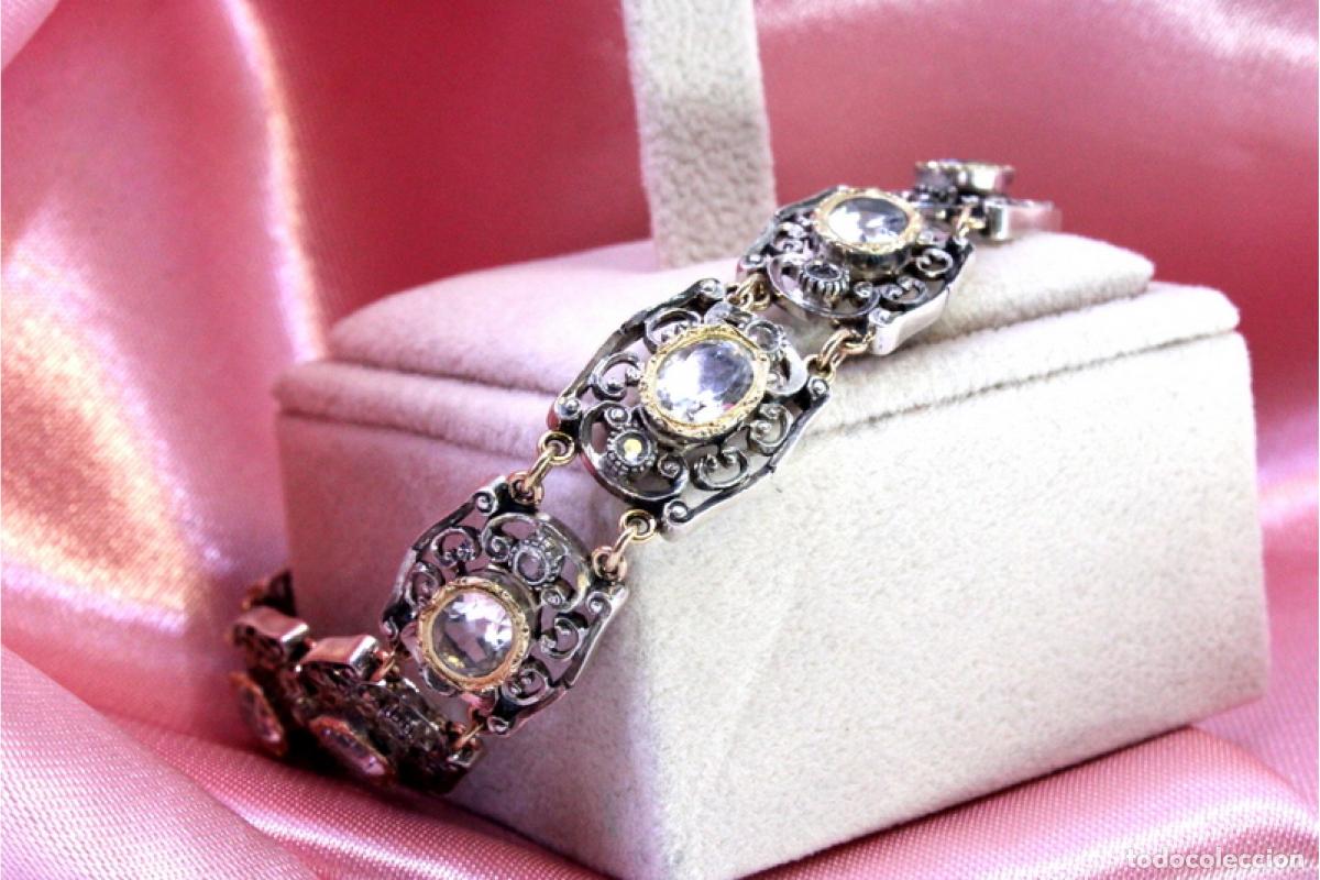 Joyeria: Pulsera en oro de 19,2K y plata con tanzanitas. - Foto 3