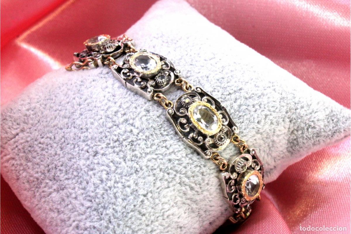 Joyeria: Pulsera en oro de 19,2K y plata con tanzanitas. - Foto 4