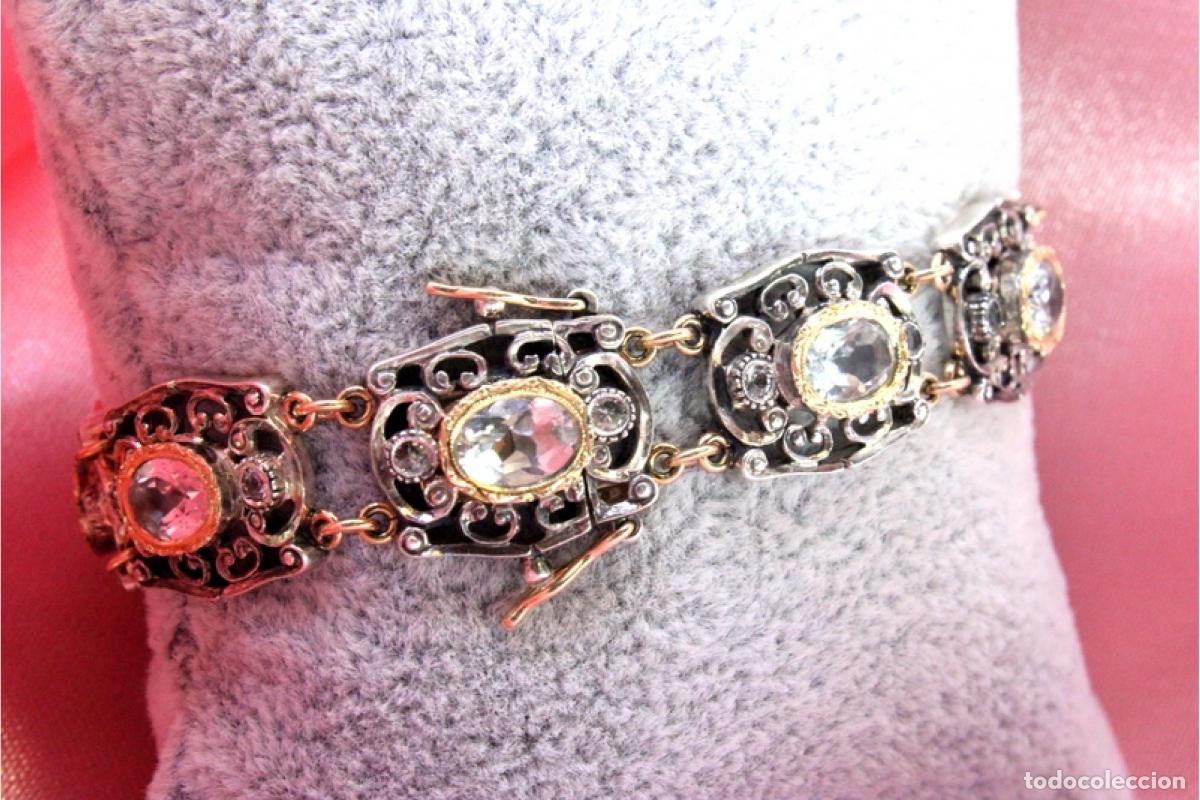 Joyeria: Pulsera en oro de 19,2K y plata con tanzanitas. - Foto 5