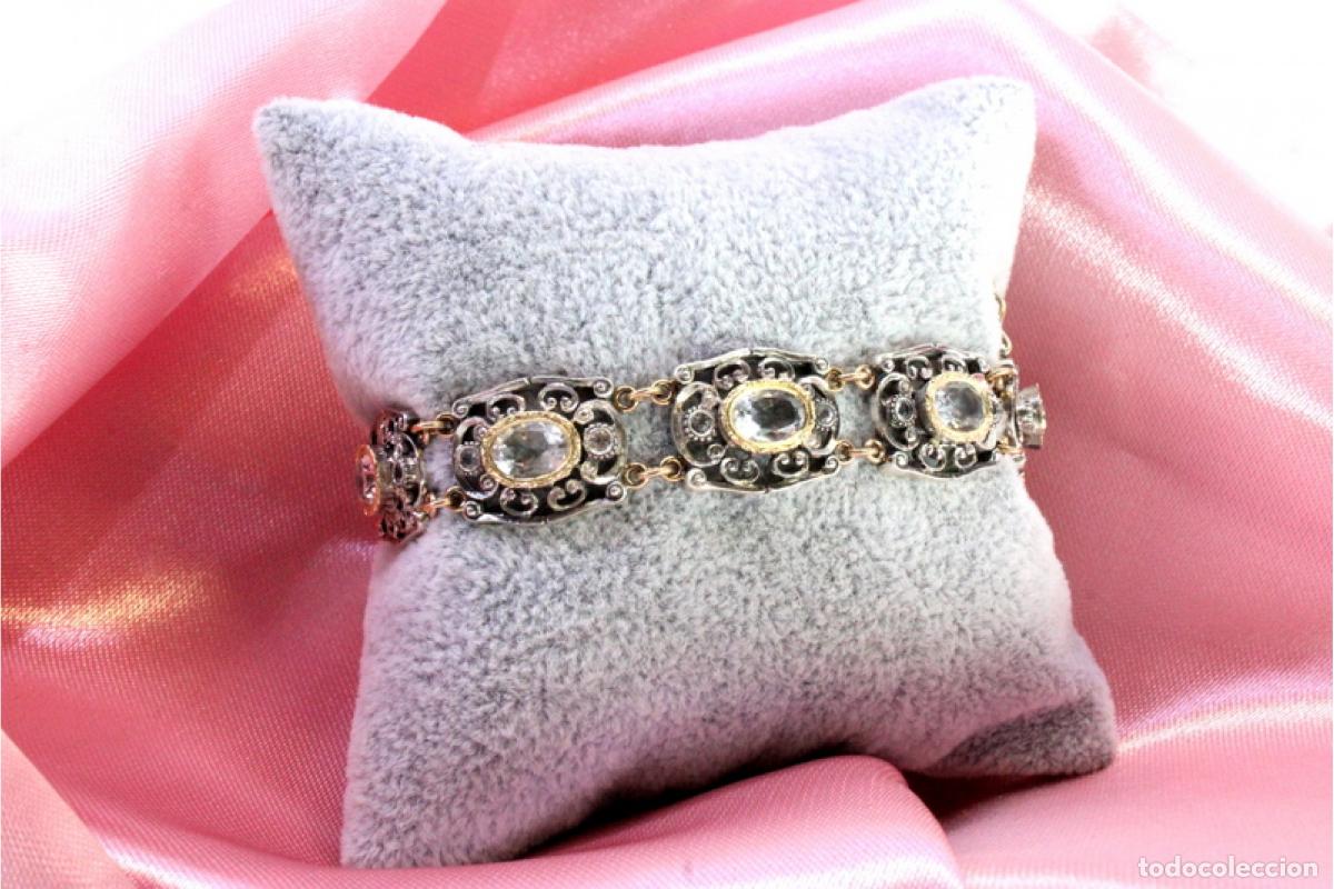 Joyeria: Pulsera en oro de 19,2K y plata con tanzanitas. - Foto 6