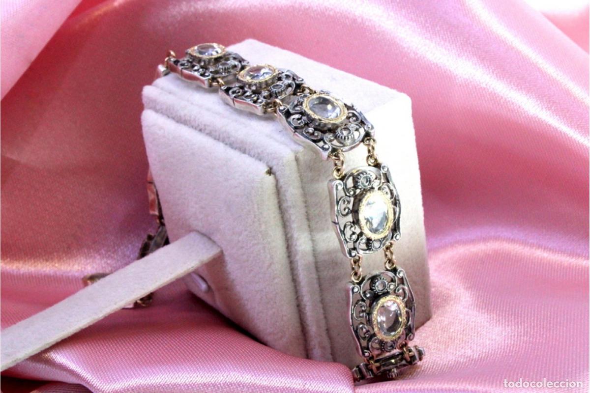 Joyeria: Pulsera en oro de 19,2K y plata con tanzanitas. - Foto 7
