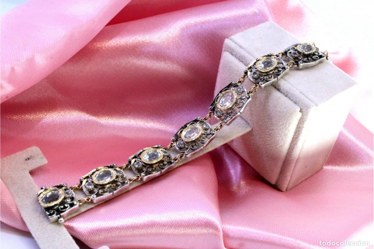 Joyeria: Pulsera en oro de 19,2K y plata con tanzanitas. - Foto 8