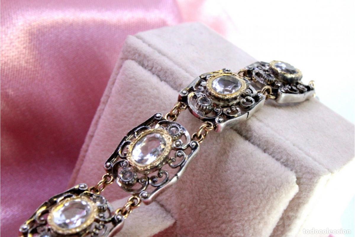 Joyeria: Pulsera en oro de 19,2K y plata con tanzanitas. - Foto 9