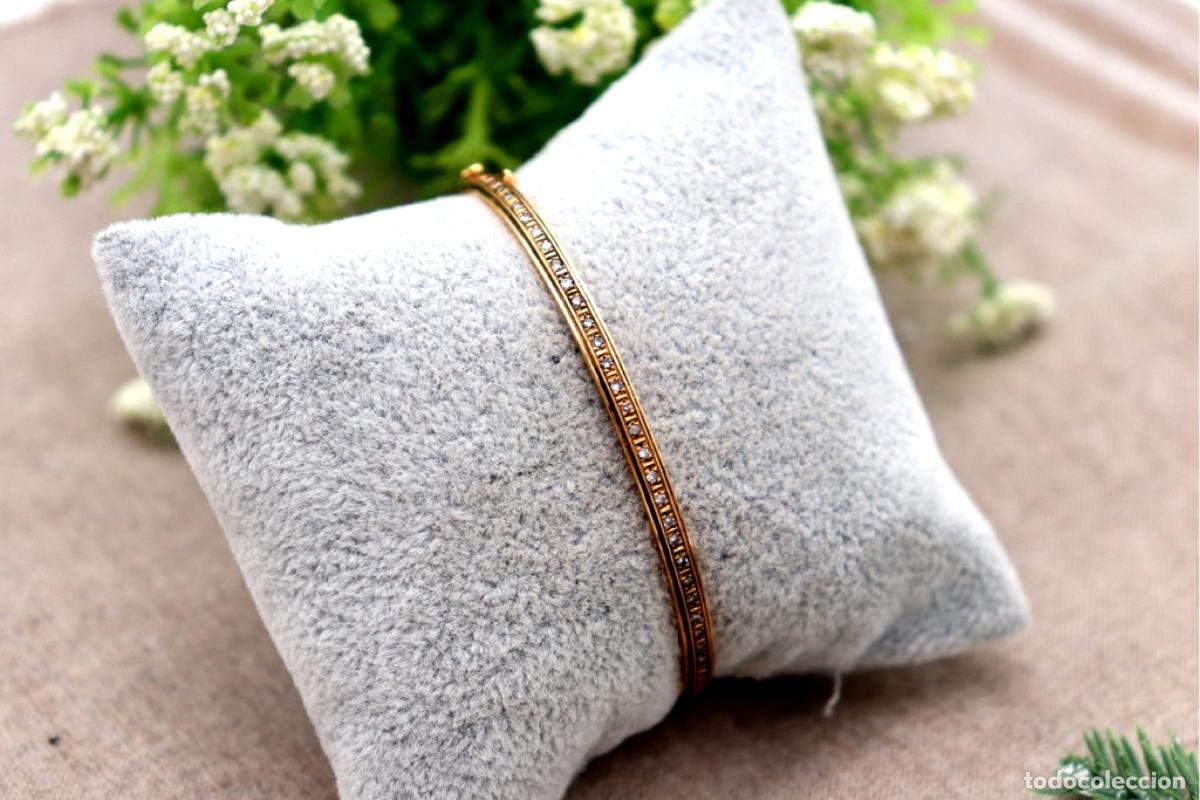 Joyeria: Pulsera de oro blanco de 19,2K con diamantes. - Foto 2