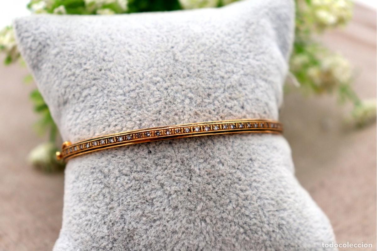 Joyeria: Pulsera de oro blanco de 19,2K con diamantes. - Foto 4