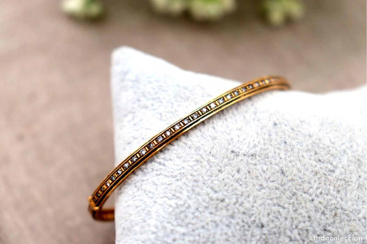 Joyeria: Pulsera de oro blanco de 19,2K con diamantes. - Foto 5