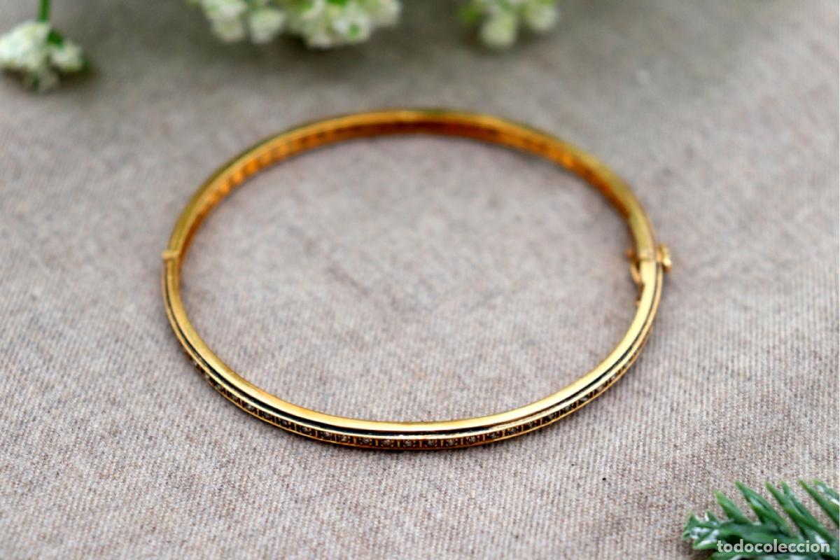 Joyeria: Pulsera de oro blanco de 19,2K con diamantes. - Foto 6